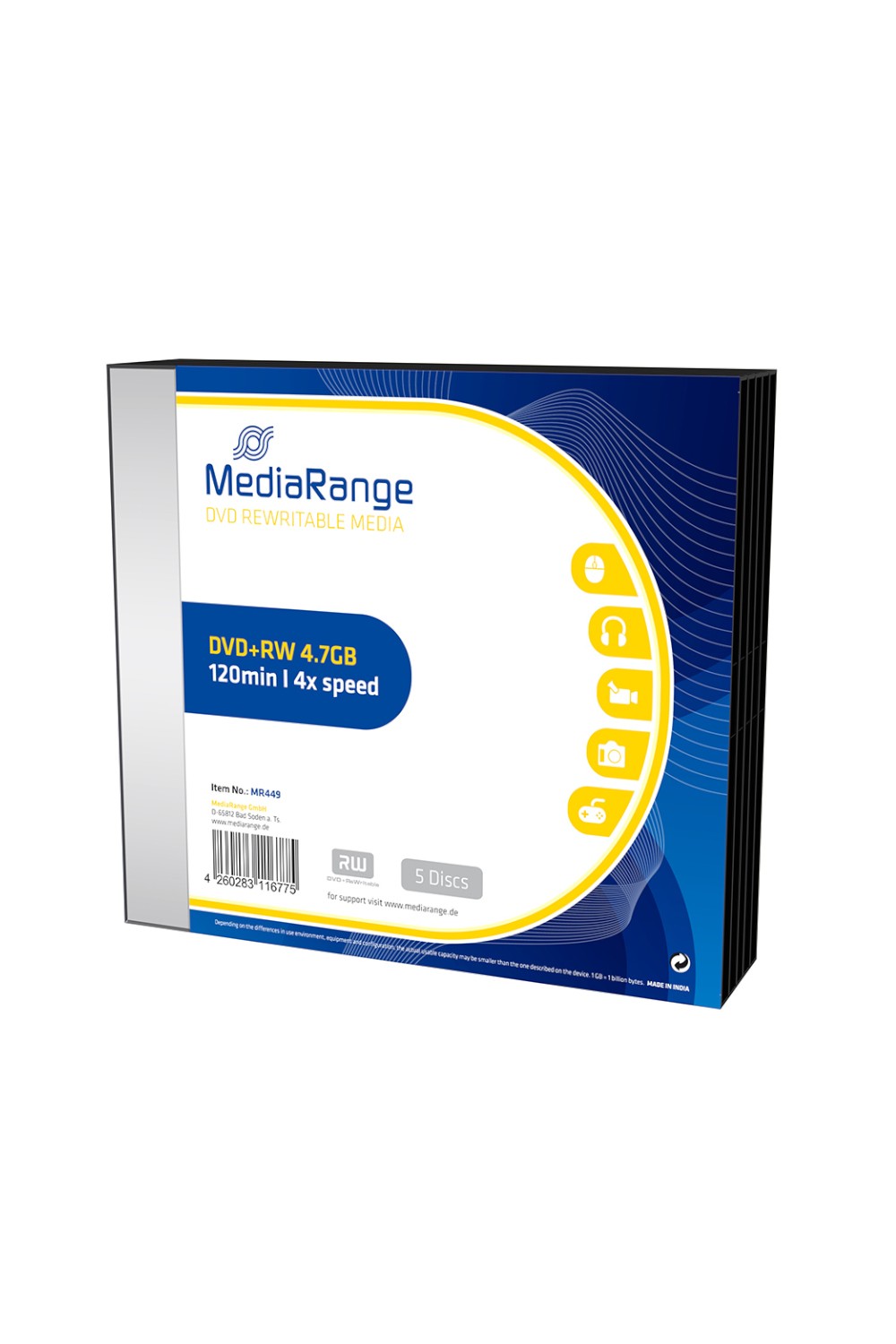 DVD+RW Slim Case MediaRange 4.7GB