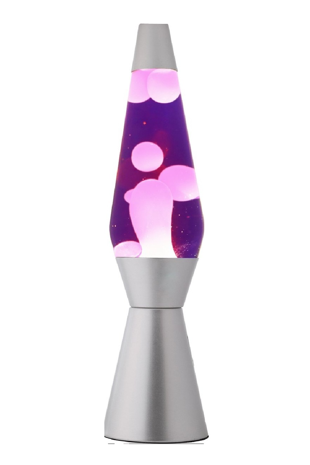 i-total -Lava Lamp Rocket - βιολετί με λευκή λάβα - ασημί βάση XL1766