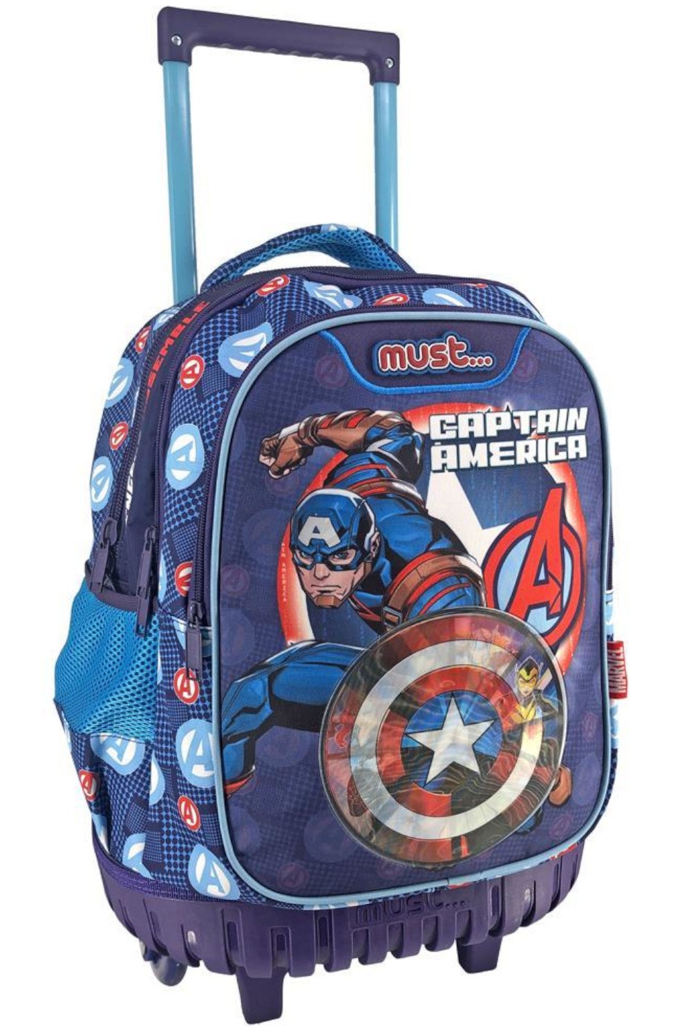 Σχολική Τσάντα Τρόλεϊ Δημοτικού Must Captain America 506096