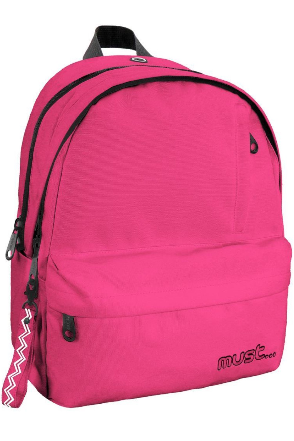 Σχολική Τσάντα Πλάτης Γυμνασίου - Λυκείου Monochrome RPET Ροζ Fluo με 2  Κεντρικές Θήκες Must 584600