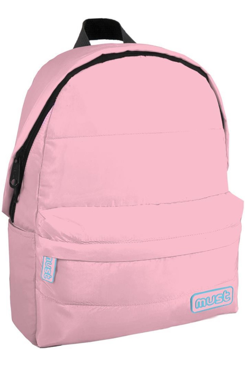 Σχολική Τσάντα Πλάτης Γυμνασίου - Λυκείου Monochrome Puffy Ροζ με 1  Κεντρική Θήκη Must 585047