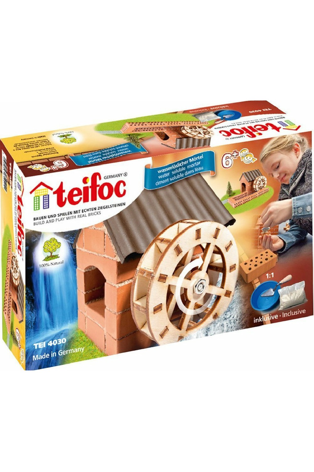 Teifoc Παιχνίδι Κατασκευών Χτίζοντας Νερόμυλο για Παιδιά 6+ Ετών TEI-4030