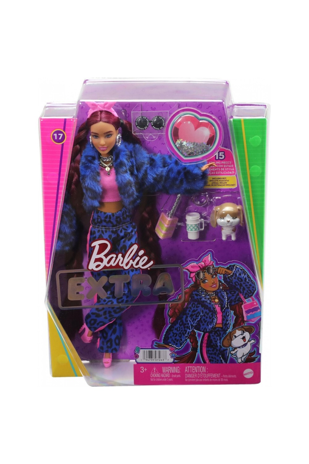 Mattel Κούκλα Barbie Extra Blue Leopard Track Suit για 3+ Ετών HHN09