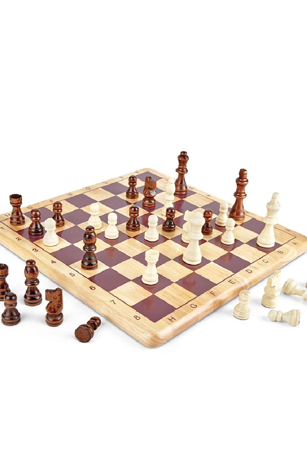 Pin Toys Ξύλινο κλασσικό παιχνίδι Σκάκι, από μασίφ καουτσουκόδεντρο  177-P6006